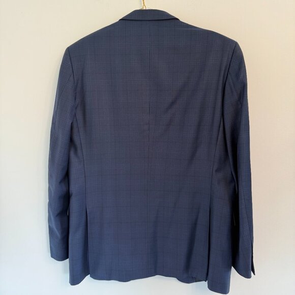 🧥 Peter Millar Navy Check Wool Sport Coat – Size 44T - Picture 6 of 6